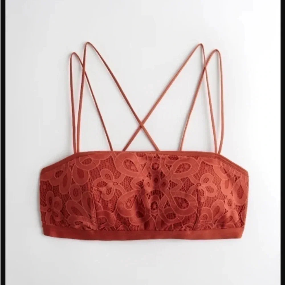 HOLLISTER GILLY HICKS square‎ neck bralette. NWOT. XS. burnt orange color
